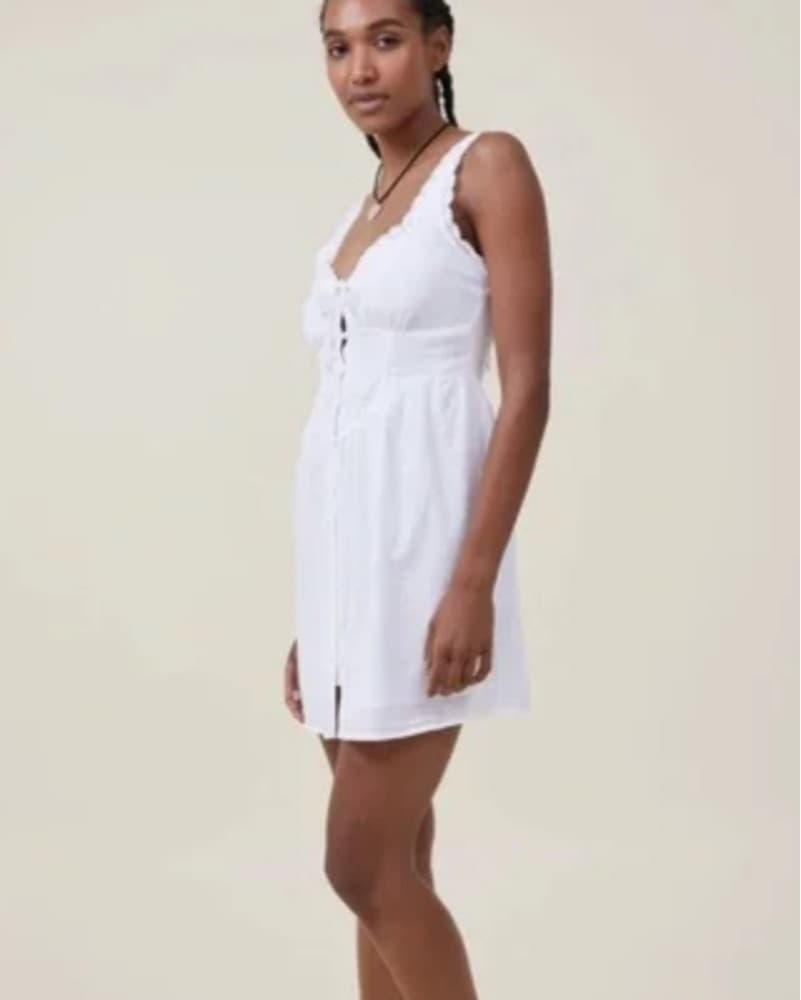 Cotton On Alina White Linen Dress - Image 3