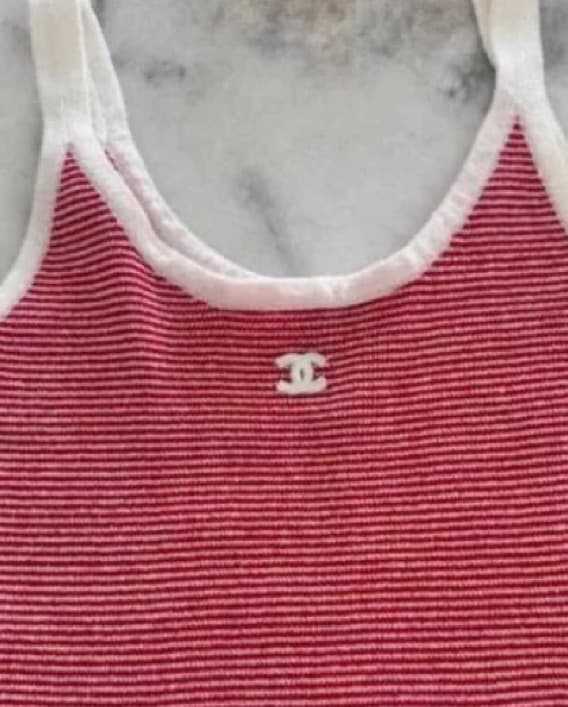 Chanel Striped Red Tank Top  - Image 2