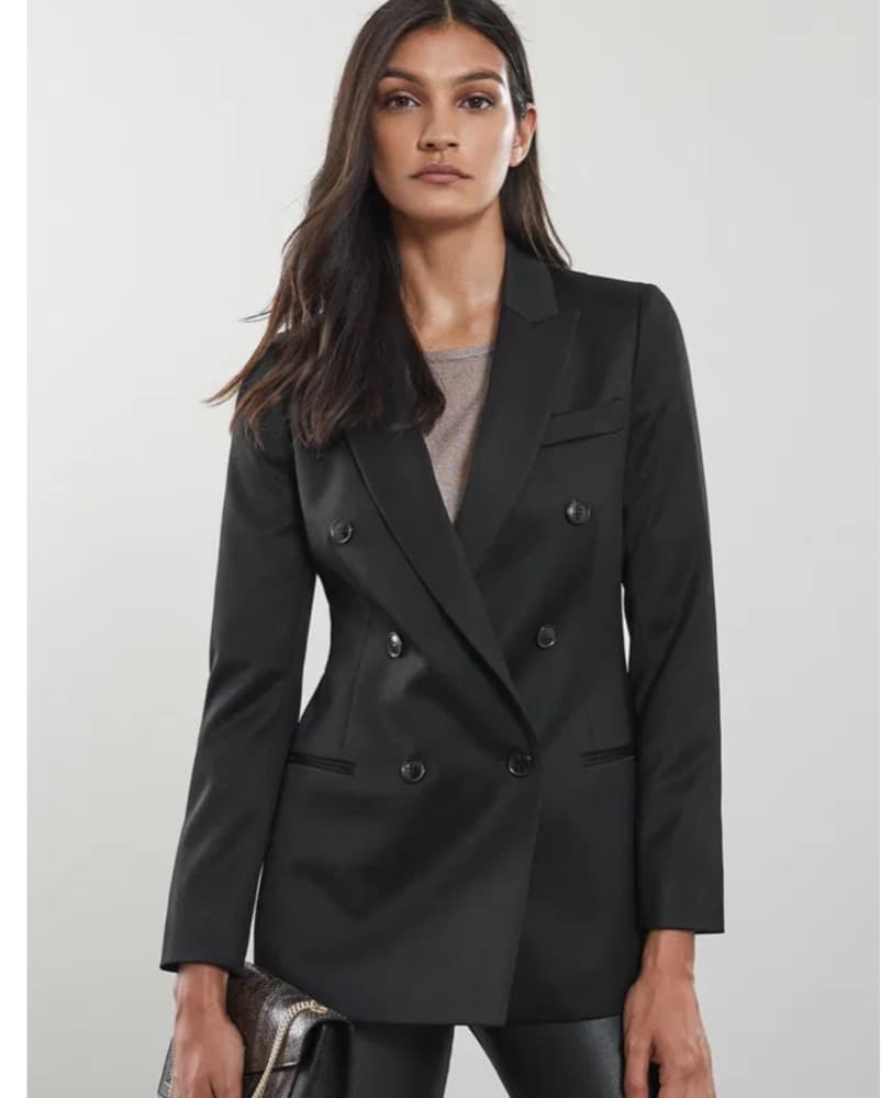 Black Reiss Double-Breasted Blazer - Image 4