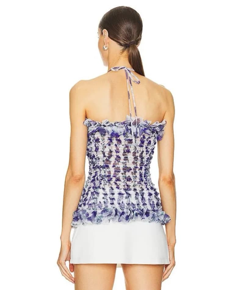 Susan Fang Smocked Halter Top - Image 5