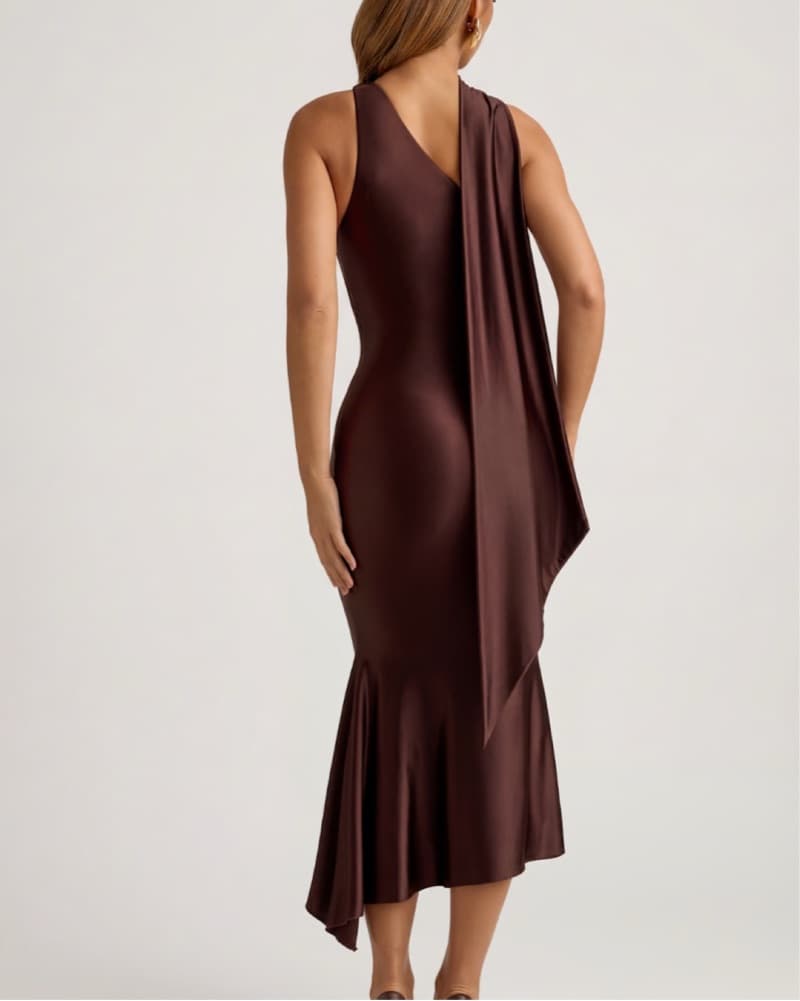 Oh Polly Asymmetric Scarf Midaxi Dress - Image 2