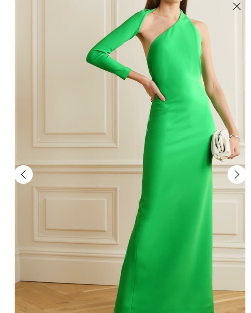 Vibrant Neon Green Halter Gown - Image 2