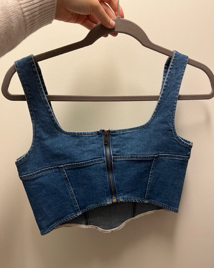 Denim Crop Top - Image 3