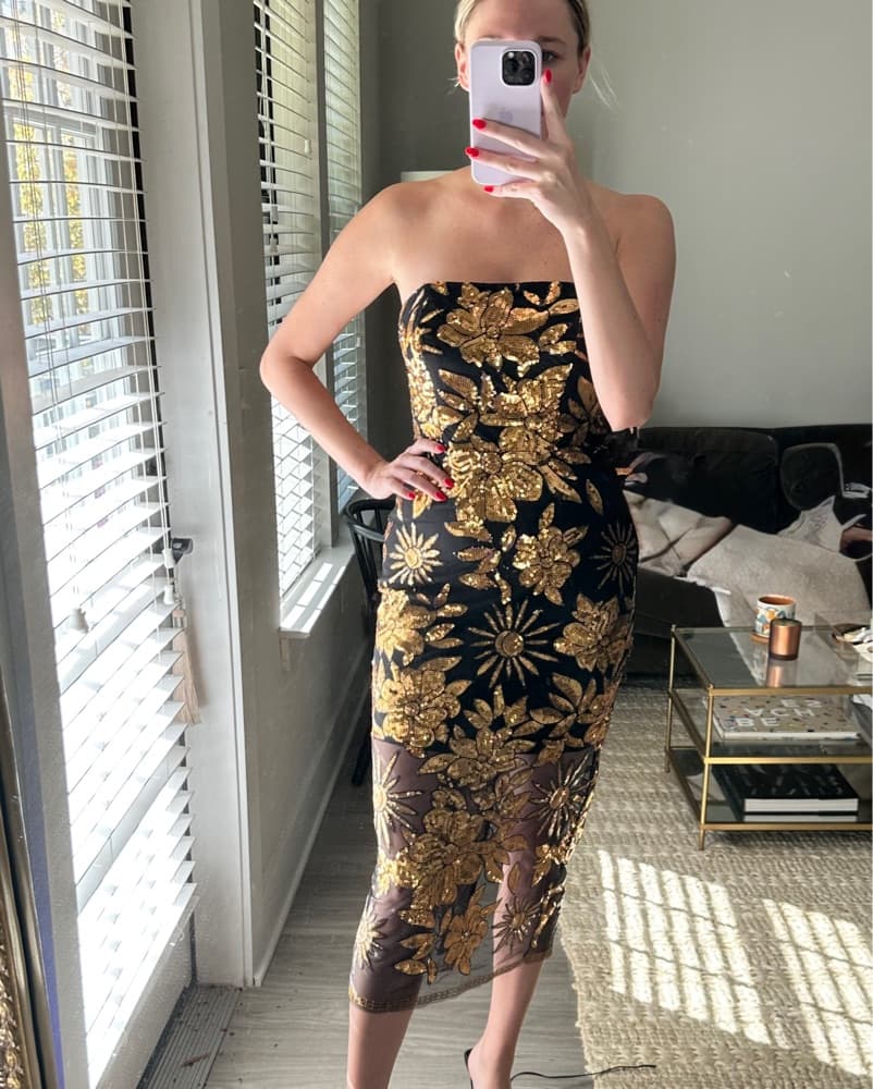 Milly Kait Sequin Midi Dress - Image 4