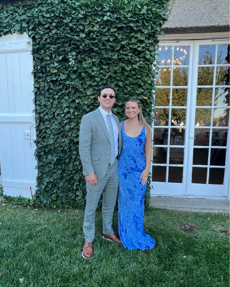 Blue Floral Rat & Boa Inez Dress  - Image 1