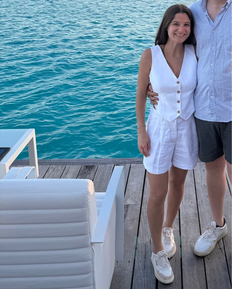 White Linen Vest Set  - Image 1
