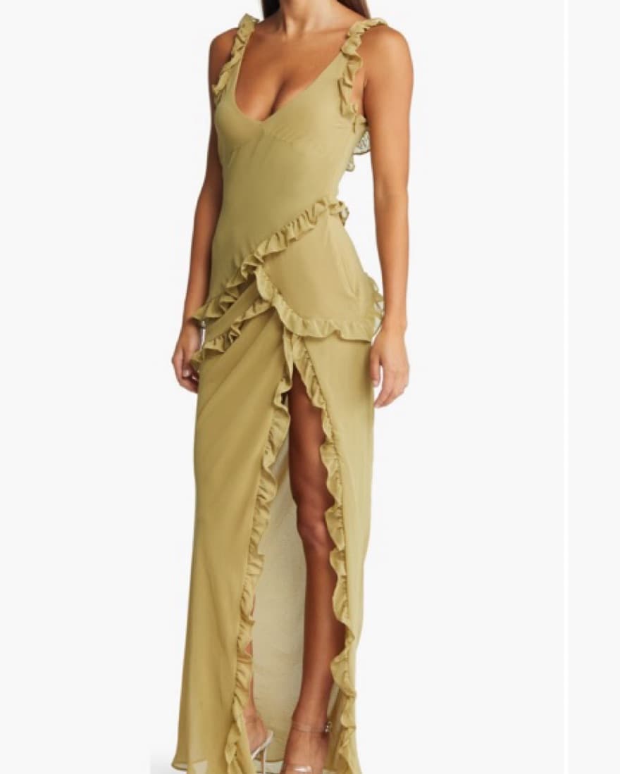 House of CB Pixie Ruffle Georgette Dress - Image 1
