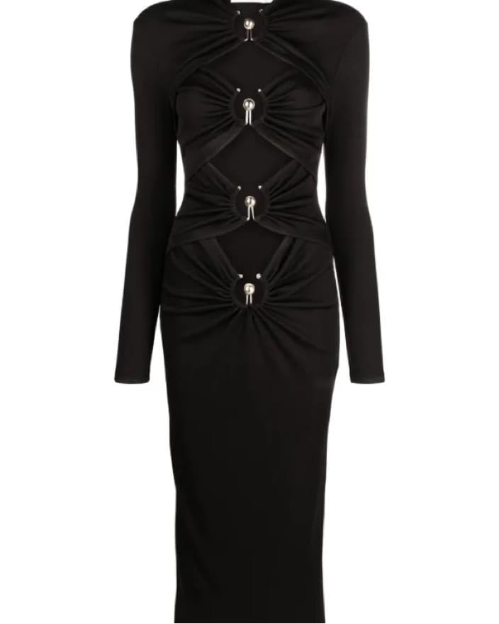 Chic Knotted Bodycon Midi Dress - Image 4