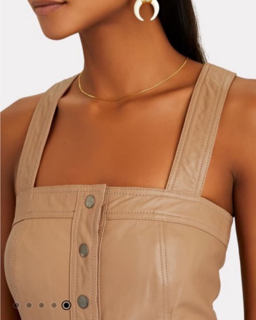 Sleeveles Leather Peplum Top - Image 4