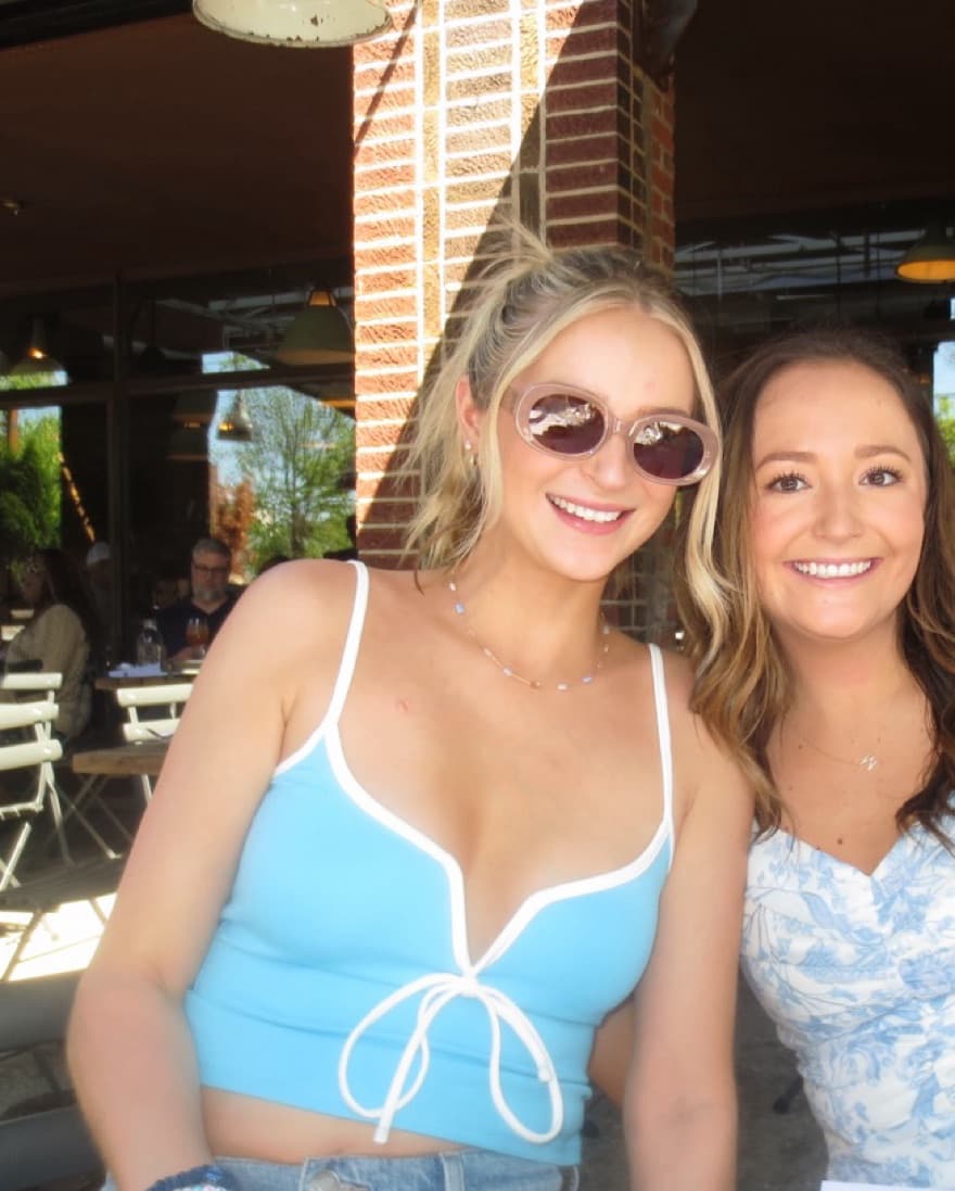 Baby Blue Revovle Tie Top - Image 1