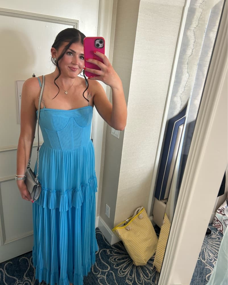 Milla Sky-blue maxi dress  - Image 3
