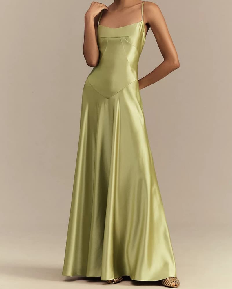 Sage Green Anthropologie Gown - Image 1