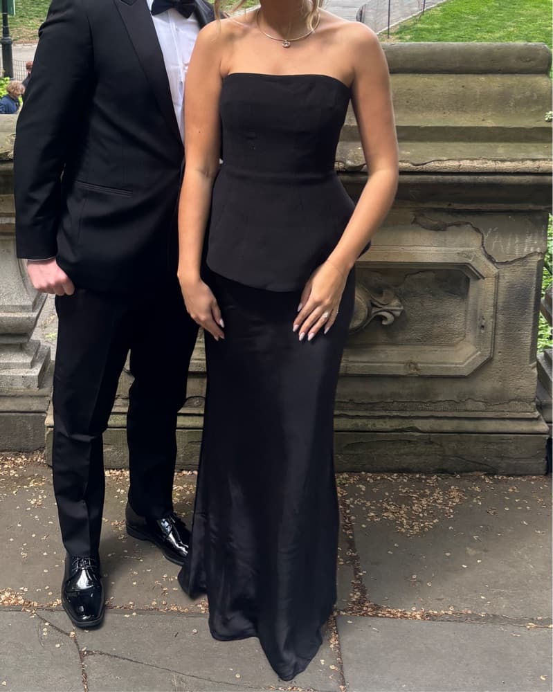 Black Strapless Club L London Dress - Image 3
