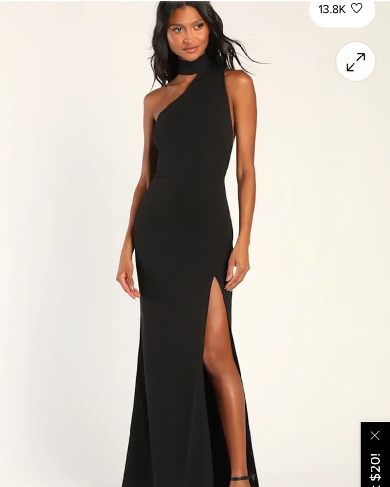 Lulus Black High Nexk Gown - Image 1