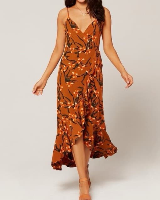 Floral Wrap Maxi Dress - Image 3