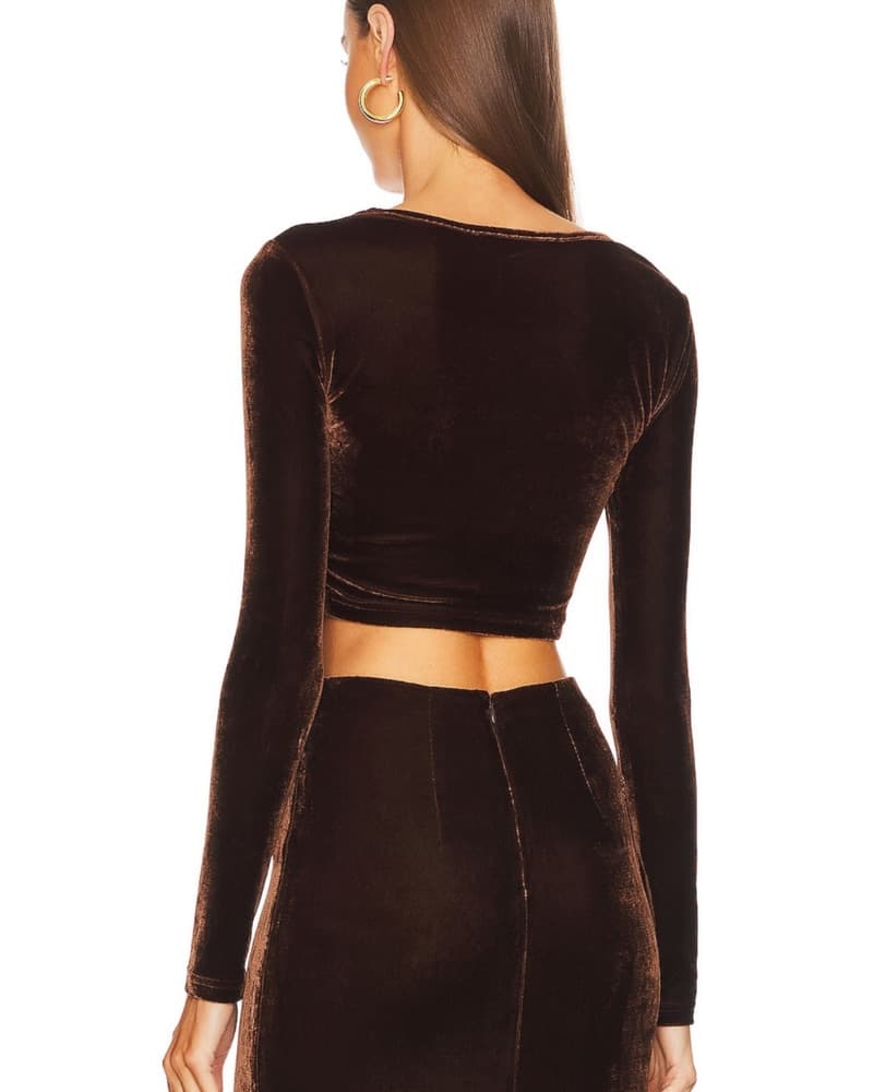 Chocolate Brown Velvet Matching Set - Image 3