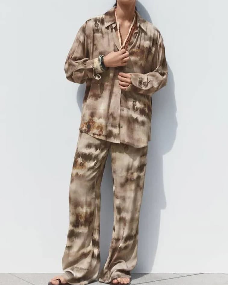Zara Chic Tie-Dye Loungewear Set - Image 1