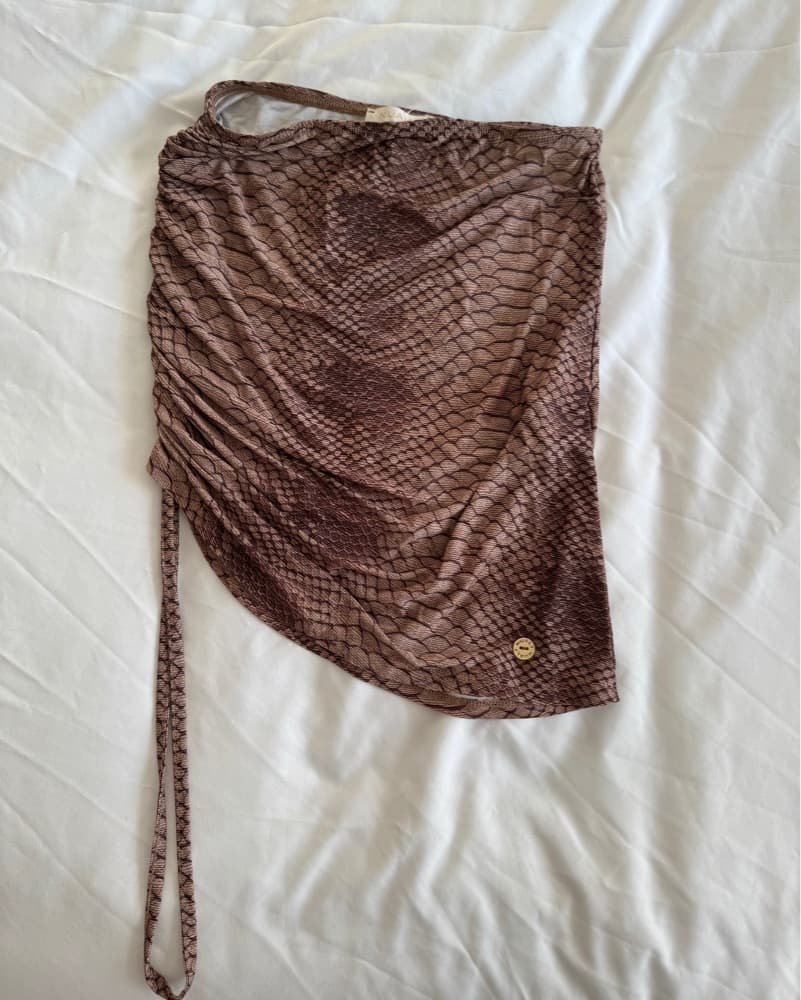 Vintage Snakeskin Tube Top - Image 1