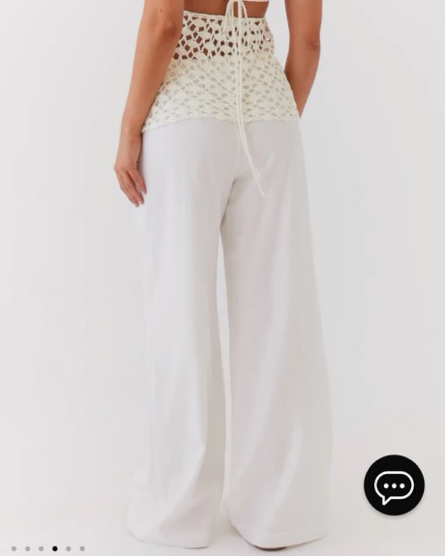 Fresh White Linen Pants - Image 3