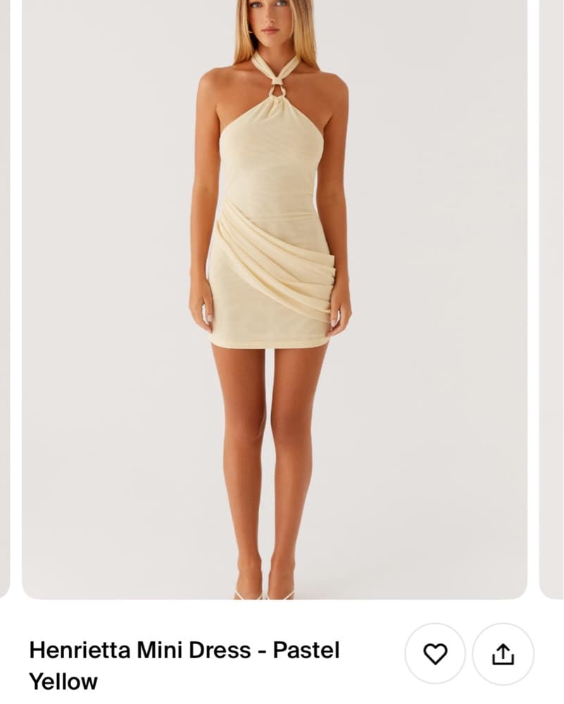 Henrietta Mini Dress- Pastel Yellow - Image 4