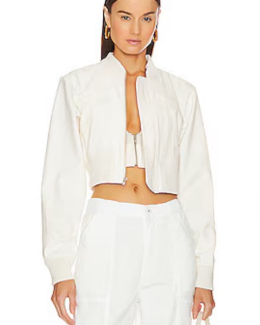 Simkhai White Denim Bomber - Image 1