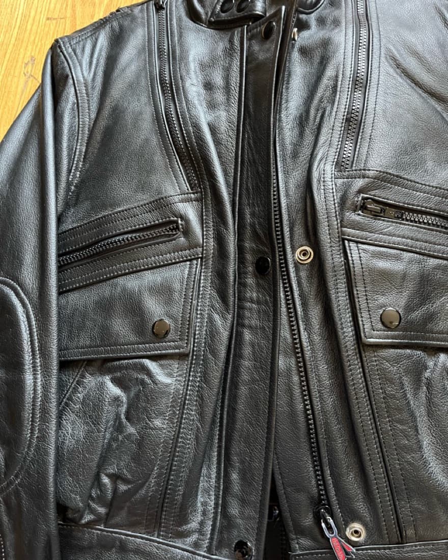 Leather Heavy Weight Bomber Jacket  - Image 3