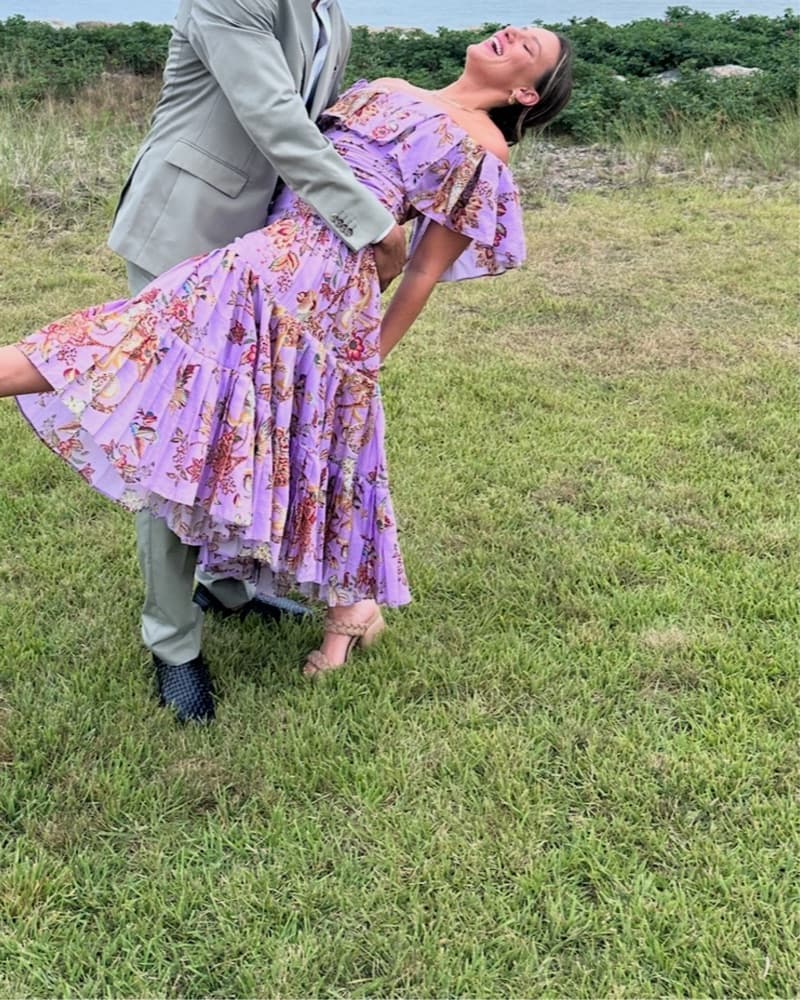 Floral Ruffle Off-Shoulder Midi Dress - Image 4