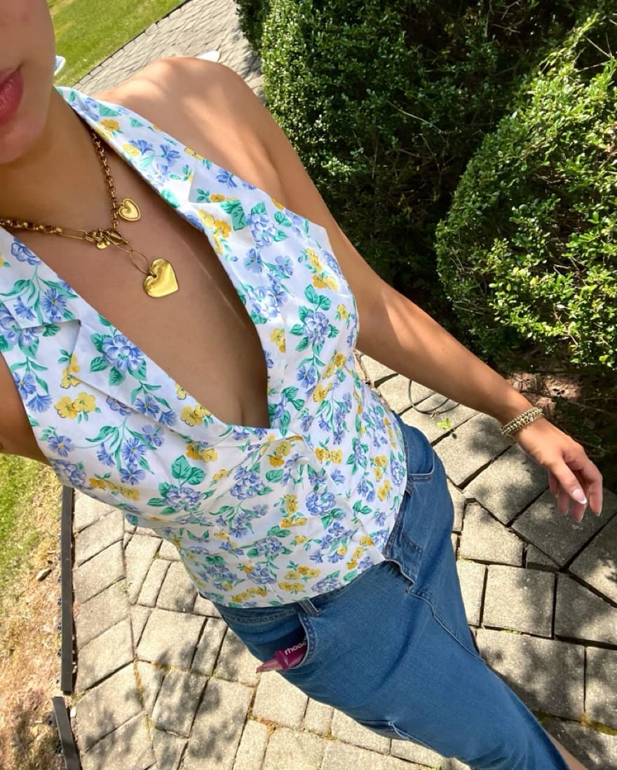 Frankie’s Bikinis Cottage Halter Top - Image 1