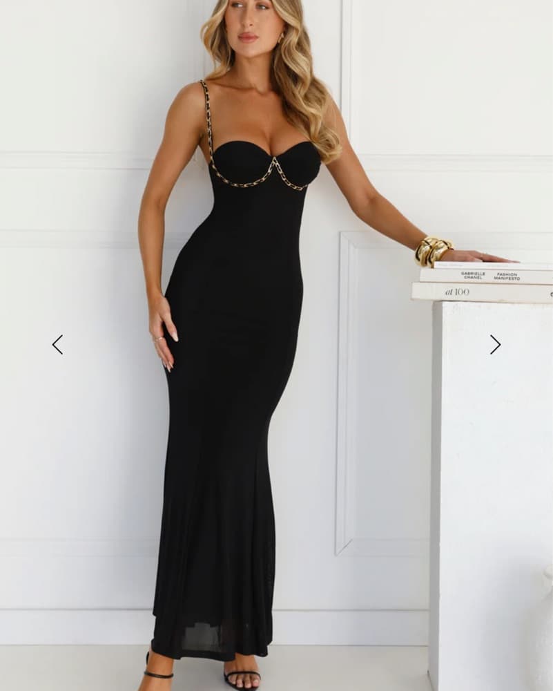 Hello Molly Black Maxi Dress - Image 3