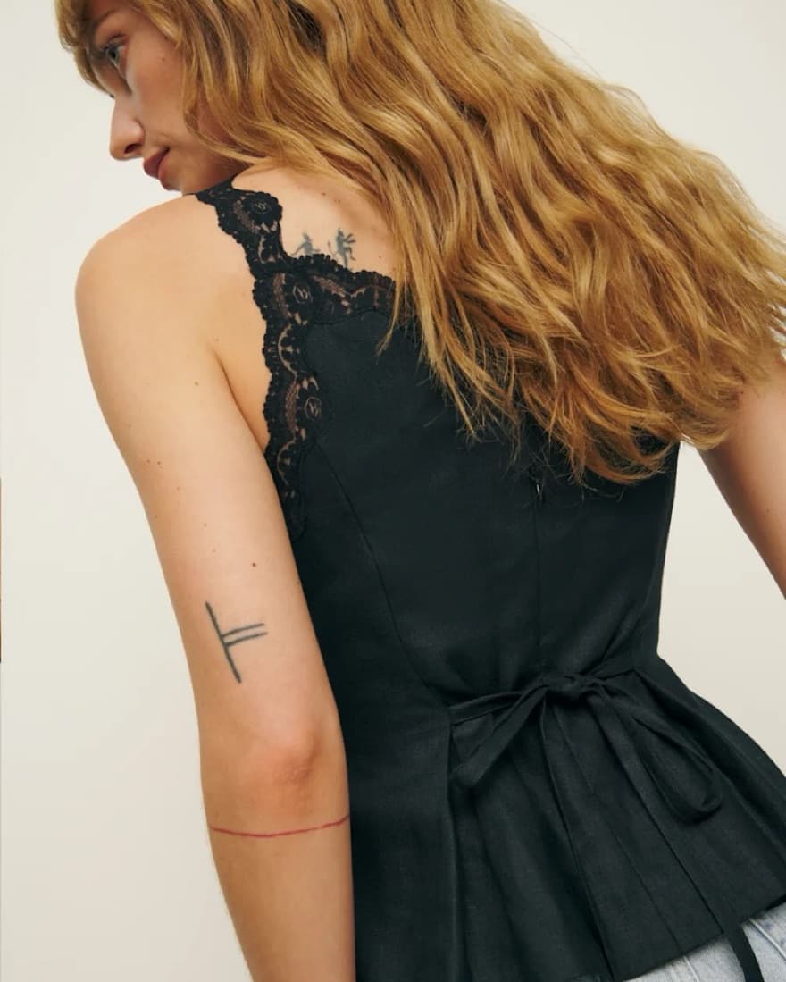 Reformation Josefina Linen Top - Image 3