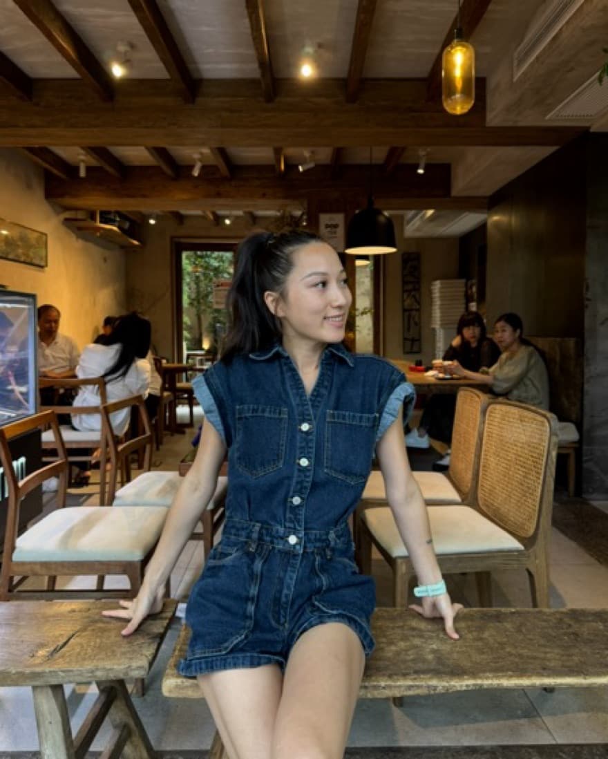 Cute Denim Romper  - Image 1