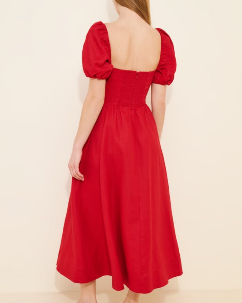 Reformation Marella Linen Midi Dress - Image 2