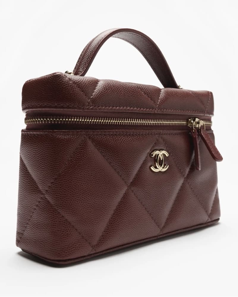 Chanel Brown & Gold Slim Vanity W/ Chain - Image 4