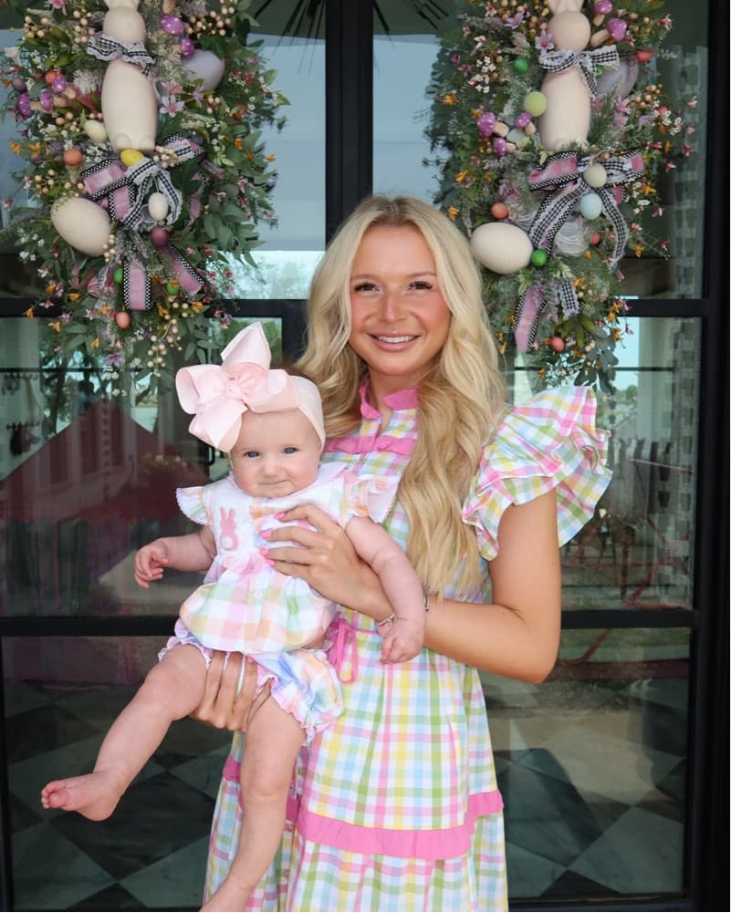 Pastel Gingham Easter Dress - Image 3