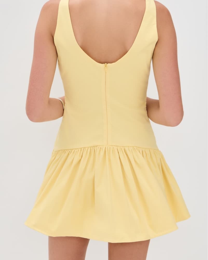 Butter Yellow Mini Dress  - Image 4