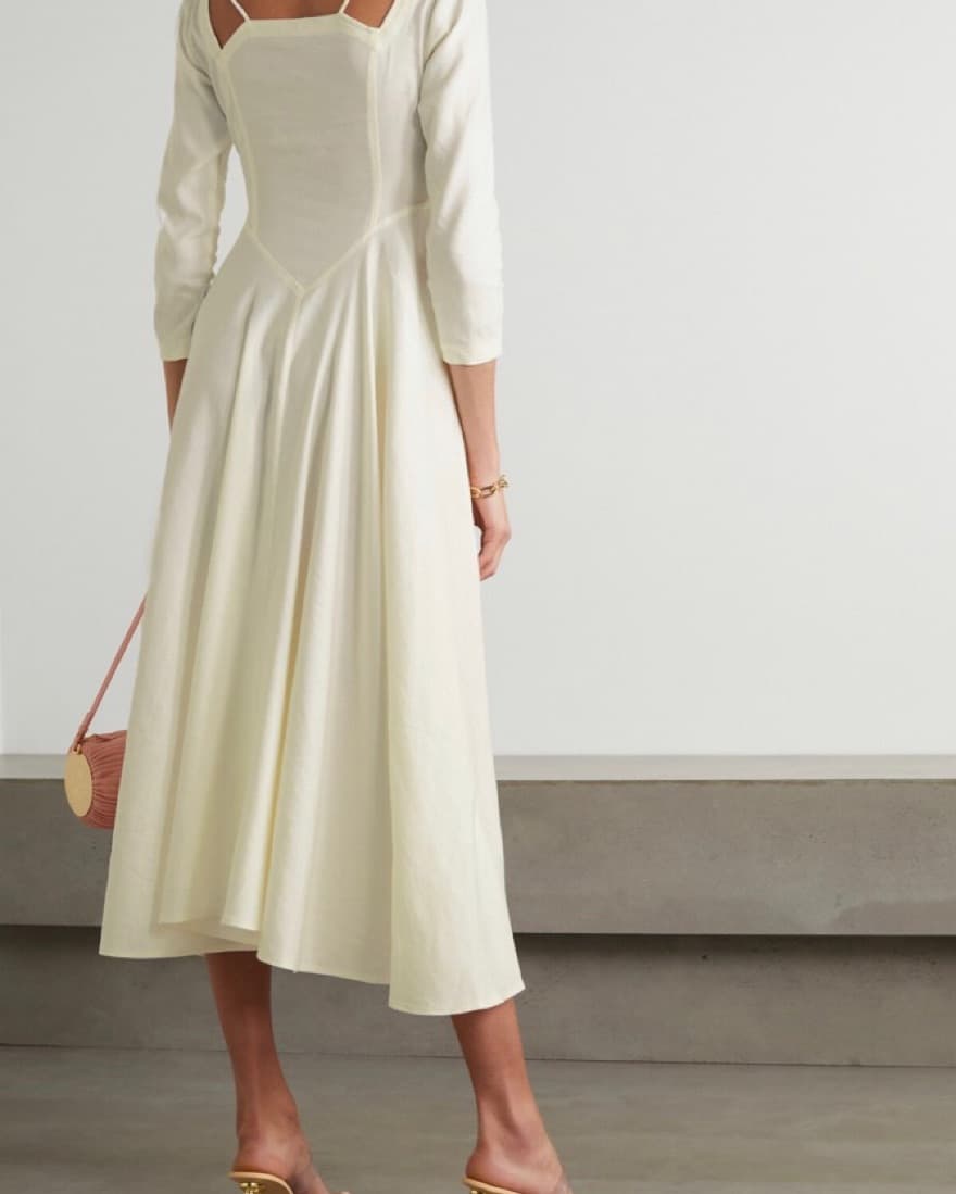 Cult Gaia Kiara Dress Linen Midi Size 2 - Image 2