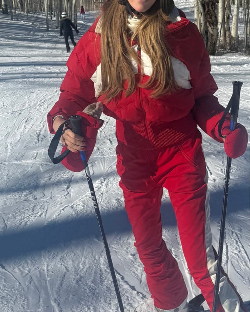 Bogner Red And White Ski Puffer Top Coat - Image 3