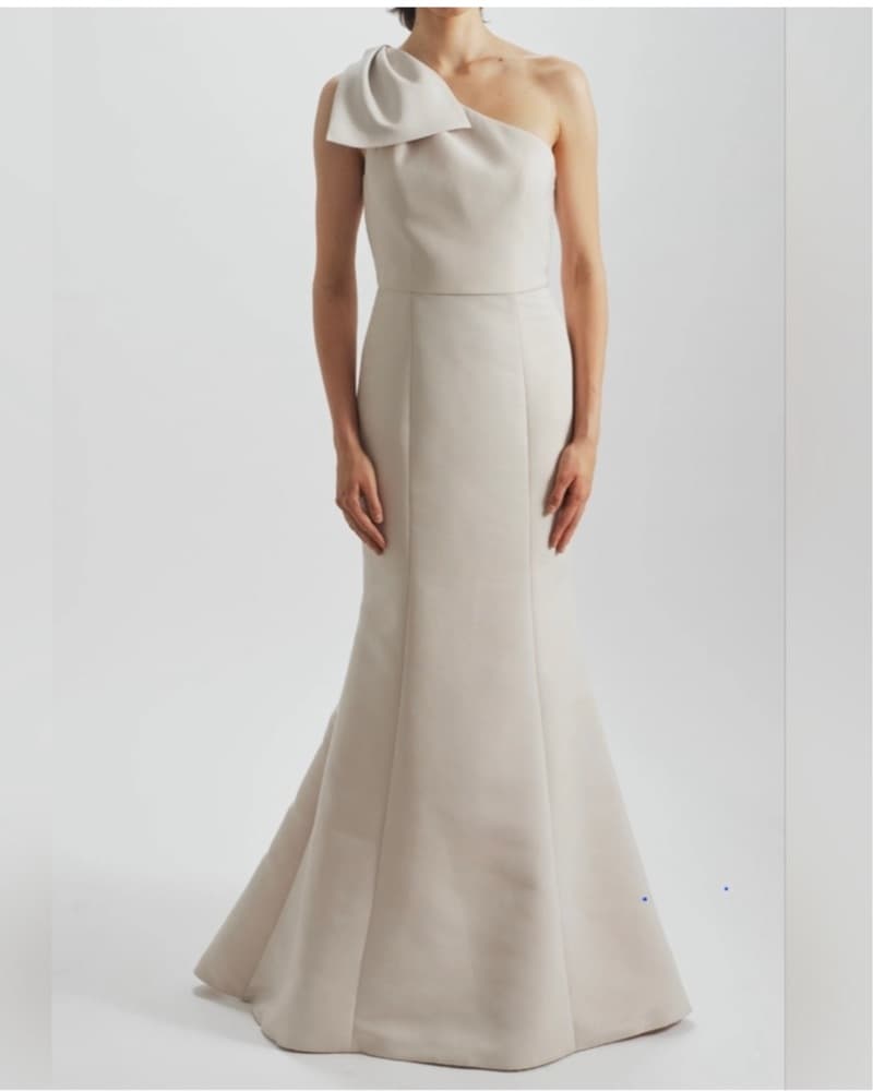 Amsale Sierra Champagne One Shoulder - Image 1
