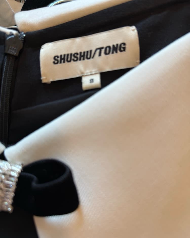 SHUSHU/TONG Black Slim Minidress - Image 6