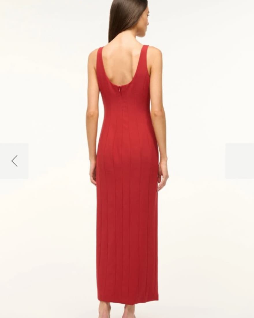 Staud Portrait Dress In Red  - Image 2