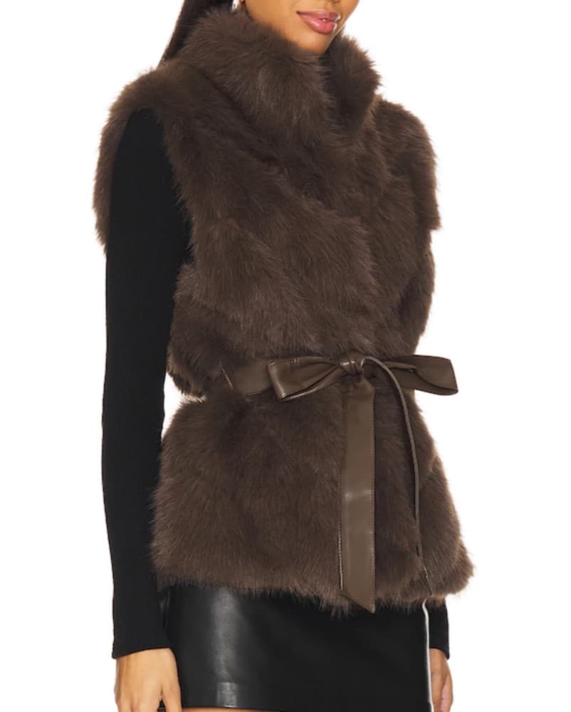 Fur Vest With Belt  - Image 5