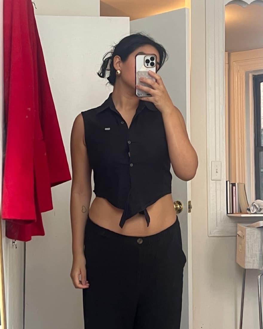 Vintage Polo Jeans Co Tie Crop  - Image 2