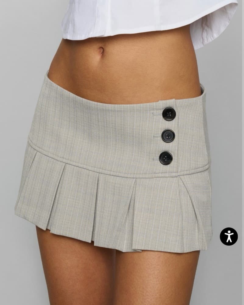 Danielle Guizio Pleated Micro Mini Skirt - Image 1