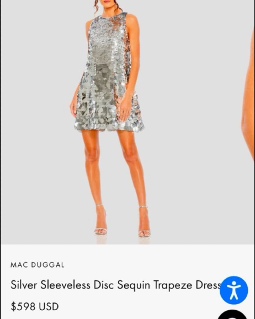 Silver Sleeveless Dress - Image 2