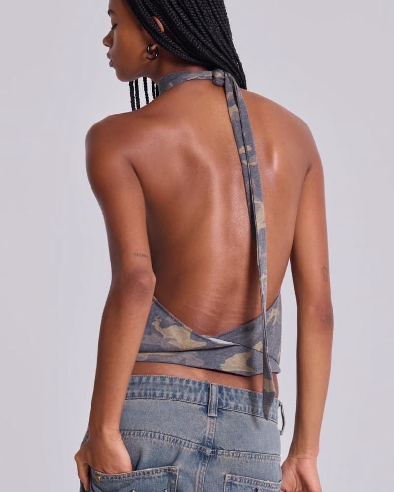 Jaded London Enya Camo Backless Top - Image 2