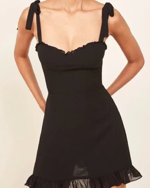 Reformation Christine Dress In Black - Image 2