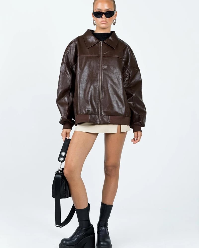 Princess Polly Faux Leather Jacket - Image 3