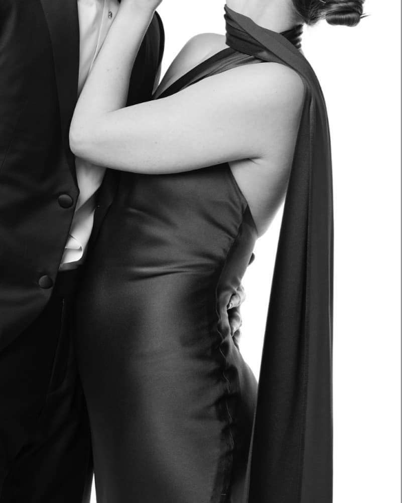 Mango Brown Asymmetrical Bow-Neck Gown - Image 2