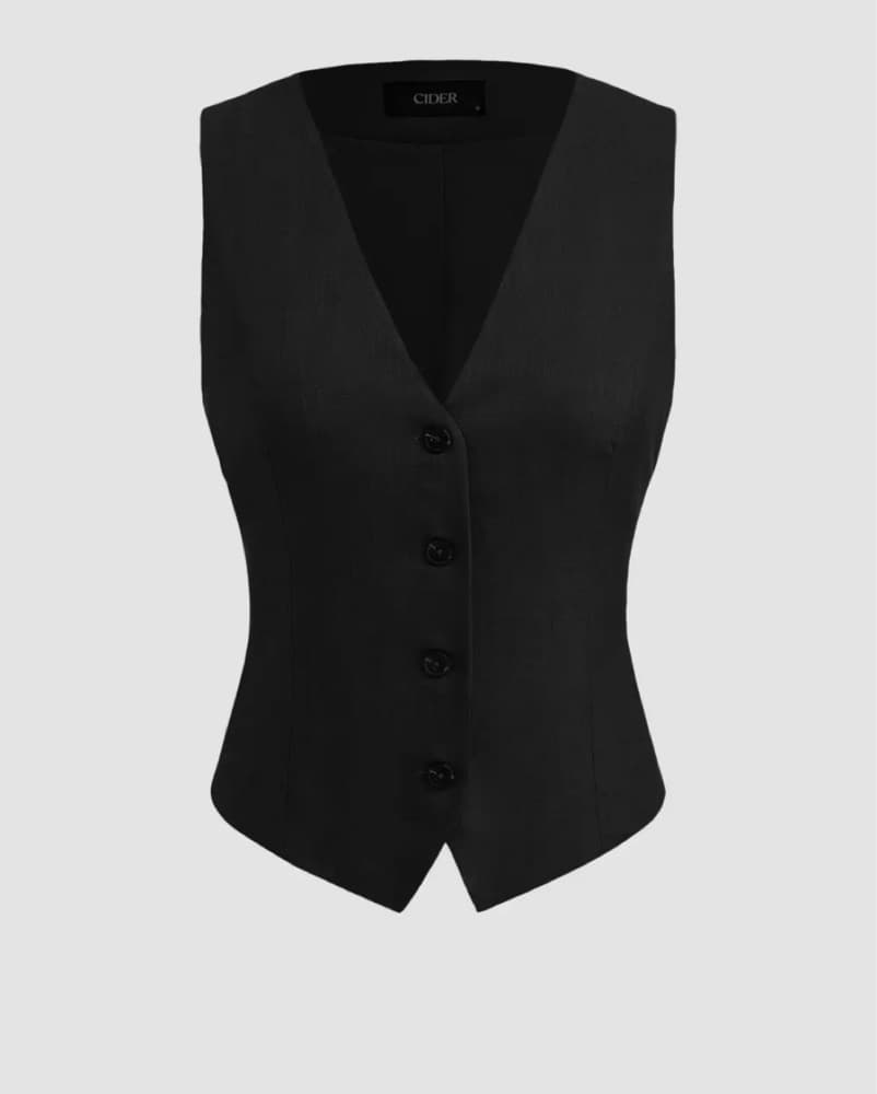 Elegant Black Vest - Image 1