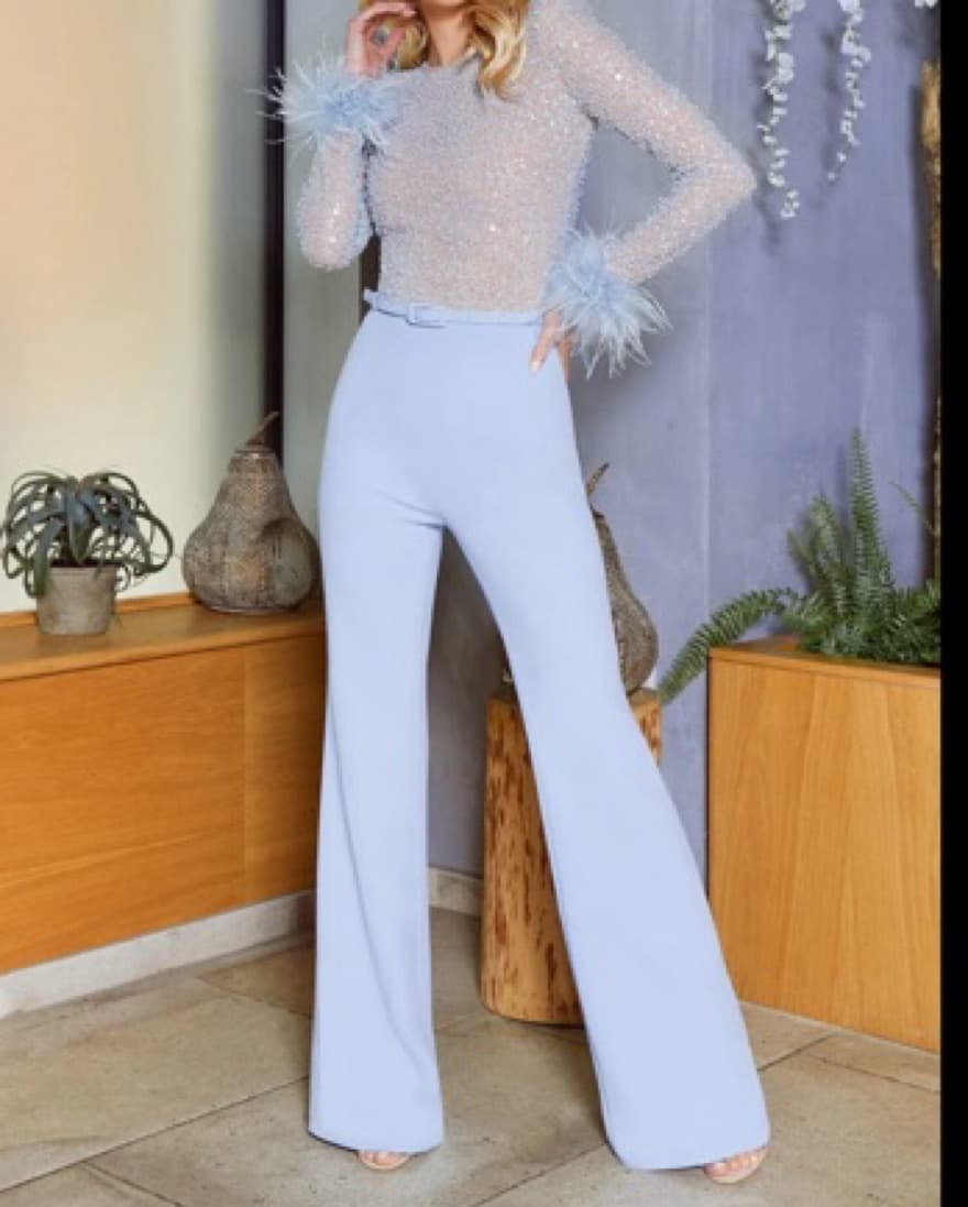 Nadine Merabi Amelia Blue Jumpsuit - Image 2